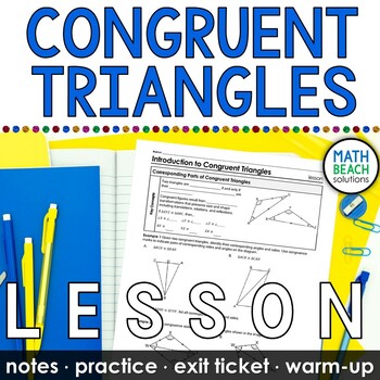 Preview of Introduction to Congruent Triangles Notes and Practice with Constructions