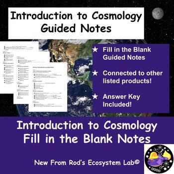 Preview of Introduction to Cosmology Fill in the Blank Guided Notes w/Answer Key EDITABLE