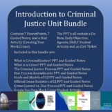 Introduction to Criminal Justice Unit Bundle