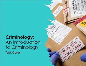 Preview of Introduction to Criminology Task Cards