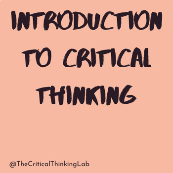 Preview of Introduction to Critical Thinking for Kids