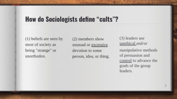Preview of Introduction to Cults - Sociology