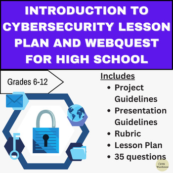 Preview of Introduction to Cybersecurity Lesson Plan and WebQuest for High School