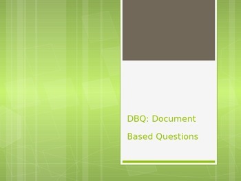 Preview of Introduction to DBQs for Middle Schoolers