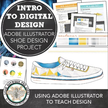 Preview of Adobe Illustrator Fashion Design A Shoe Project for Middle & High School Art