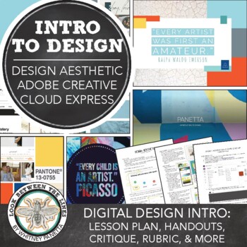 Preview of Middle, High School Art, Intro to Digital Design: Aesthetic & Adobe Express