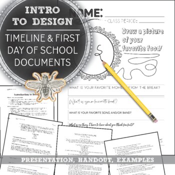 Preview of Introduction to Design, First Day of School: Syllabus, Timeline, Get to Know You