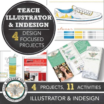 Preview of Intro to Design: Illustrator, InDesign Fashion Design, Graphic Design Projects