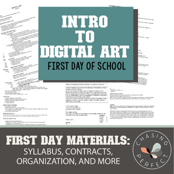 Preview of Introduction to Digital Art First Day of School: Syllabus & Printable Activities