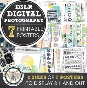 Preview of DSLR Digital Photography Posters & Worksheets BUNDLE for Art Classroom Decor