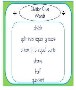 Preview of Introduction to Division using Word Problems