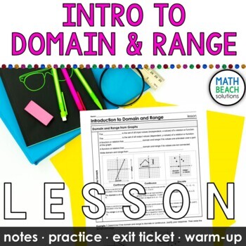 Preview of Introduction to Domain and Range Lesson