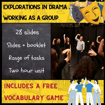 Preview of Introduction to Drama Unit - Group Skills - 2024 (28 page booklet and lessons)
