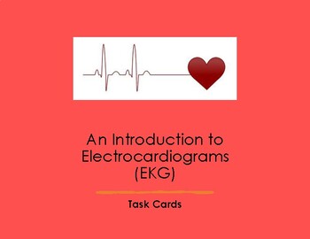 Preview of Introduction to EKG Task Cards (Nursing, Medical Assistant, Health Sciences)