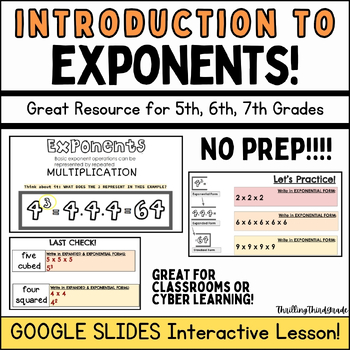 Preview of Introduction to EXPONENTS