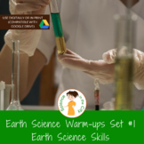 Earth Science Warm ups or Bell Ringers: Introduction to Ea