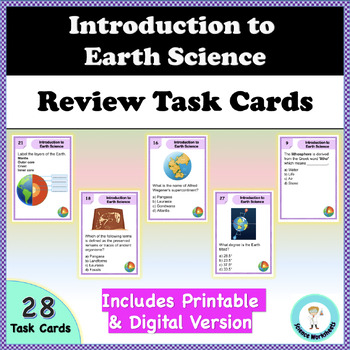 Preview of Introduction to Earth Science - Task Cards (Printable & Digital)