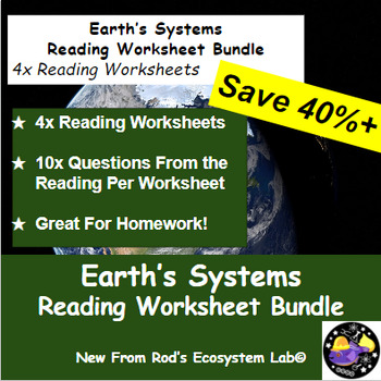 Preview of Introduction to Earth Systems Reading Worksheet Bundle **Editable**