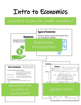 Preview of Introduction to Economics Lesson for Middle School