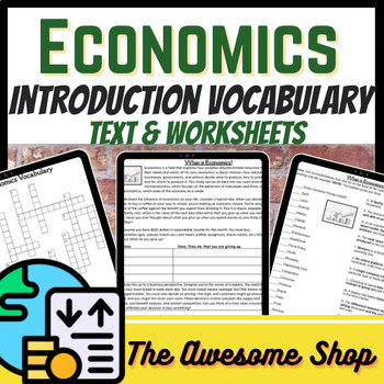 Preview of Introduction to Economics Vocabulary Comprehension & Practice for High