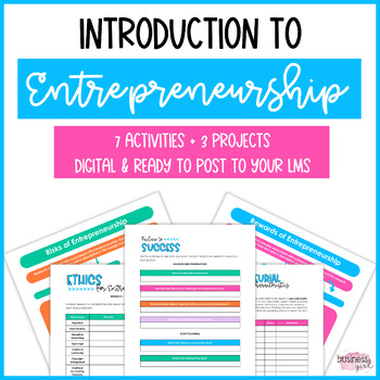 Preview of Introduction to Entrepreneurship Activities and Projects Bundle