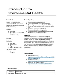 Preview of Introduction to Environmental Health (High School Curriculum)