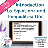 One-Step Equations - Defining and Graphing Inequalities Unit
