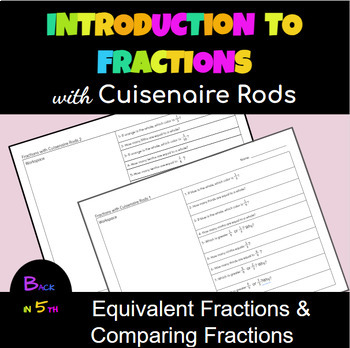Preview of Introduction to Equivalent Fractions and Comparing Fractions Hands-On Activity