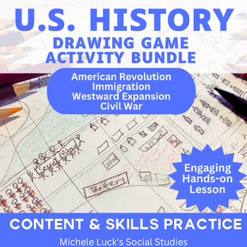 Preview of Introduction to Eras in American History Drawing & Mapping Games Bundle