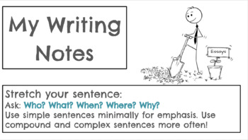 Preview of Introduction to Essay Writing: Student Notes & Teacher Presentation