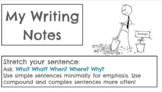 Introduction to Essay Writing: Student Notes & Teacher Pre