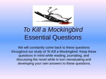 critical thinking questions for to kill a mockingbird