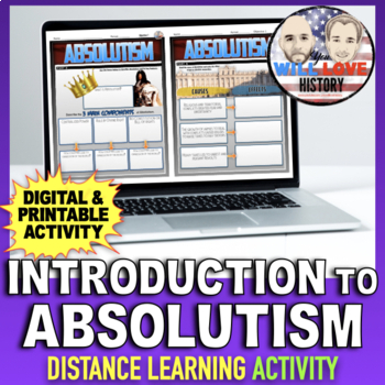 Preview of Introduction to European Absolutism | Digital Learning Activity