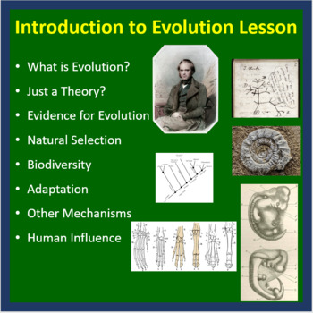 Preview of Introduction to Evolution - PowerPoint Lesson and Student Notes