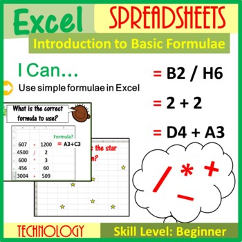 Preview of Introduction to Excel Formulae Lesson Plan