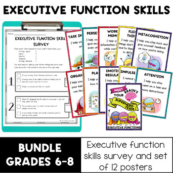 Preview of Introduction to Executive Functioning Skills (Poster set and student survey)