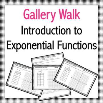 Preview of Introduction to Exponential Functions Gallery Walk