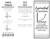 Introduction to Exponential Functions Math Brochure