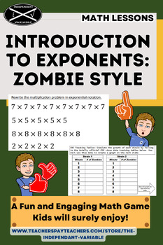 Preview of Introduction to Exponents: Zombie Style