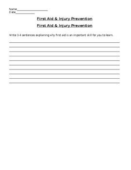 essay topics on first aid