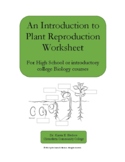 Introduction to Flowering Plant Reproduction Worksheet