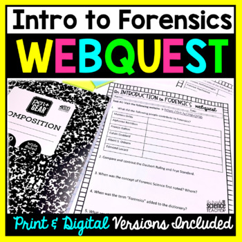 Preview of Introduction to Forensics Webquest (Print & Digital)