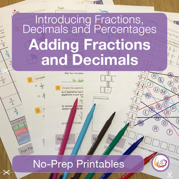 Preview of Adding Fractions and Decimals