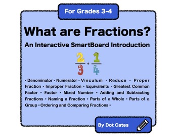 Preview of Introduction to Fractions (A Smartboard Presentation for 3rd - 5th Grade)