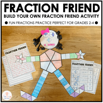 Preview of Introduction to Fractions Activity - Build a Fraction Friend Math Craft