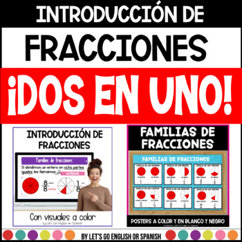 Preview of Introduction to Fractions | Introducción de fracciones | Fraction Posters