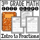 Introduction to Fractions Math Exit Slips 3rd Grade Common Core