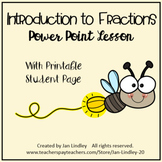Introduction to Fractions Power Point Lesson with Printabl