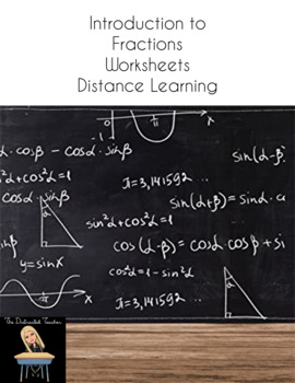 Preview of Introduction to Fractions Worksheets | Distance Learning