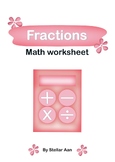 Introduction to Fractions and math worksheets.